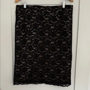 Banana Republic Black Lace Pencil Skirt